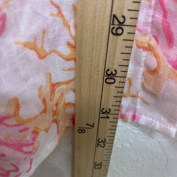 J.Jill Love Linen Button Up Blouse Womens Size 4X Floral Print Long Sleeve Plus - Picture 6 of 8